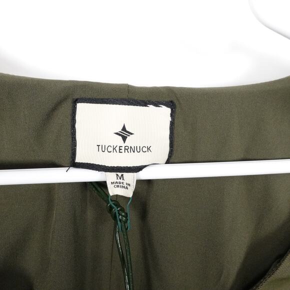 New Tuckernuck Women's Medium Olive Green Ariella Mini Dress Short Sleeve 230330 - Picture 9 of 11